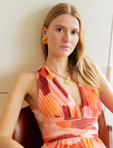 Robe terracotta multi Liara