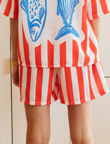 Red striped Marsa set