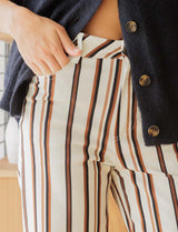 Ecru striped jeans Renzo
