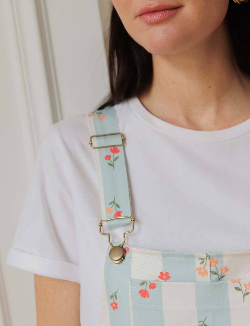 Salopette à rayures & fleurs Roey