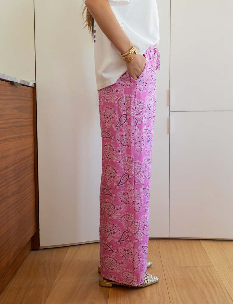 Pantalon rose bandana Vasco