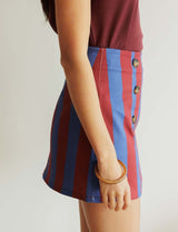 Jupe bordeaux & bleue Yali
