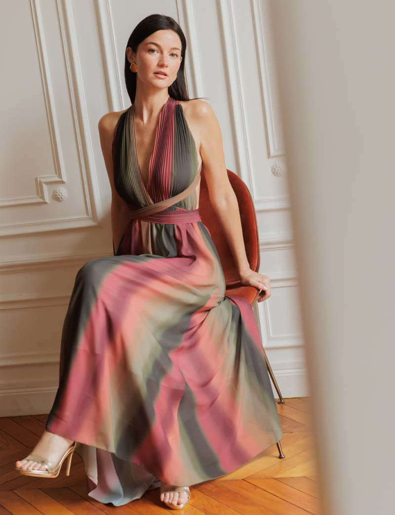 Robe terracotta multi Diara