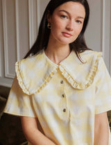 Robe vichy jaune Kivi
