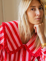 Blouse rouge & rose Lele