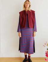 Robe bordeaux & marine Manon