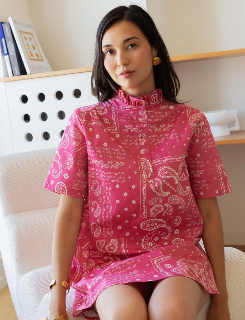Robe rose bandana Fati