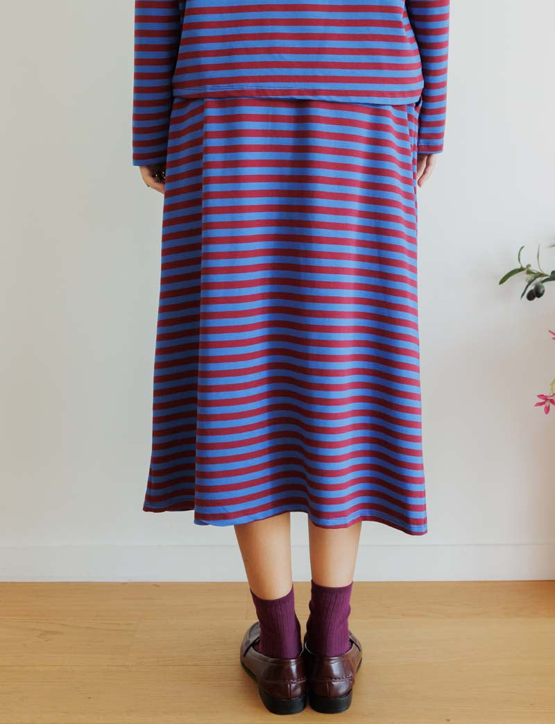 Blue and burgundy skirt Yago