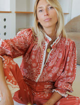 Chemise terracotta Leona