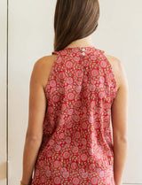 Floral Red Top Theo