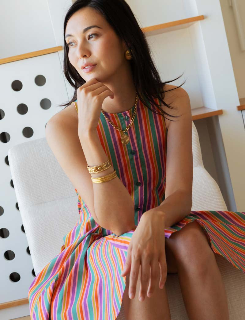 Robe à rayures multi Rita