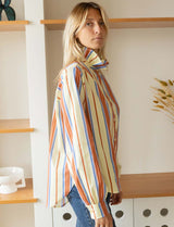 Yellow shirt with multi-colored stripes Gustava