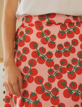 Jupe rose & tomates Yvelle