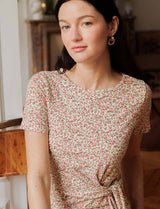 Ness Floral Ecru Dress