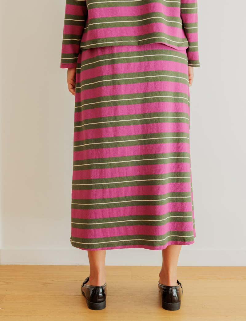 Yago olive & magenta skirt