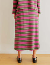 Jupe olive & magenta Yago