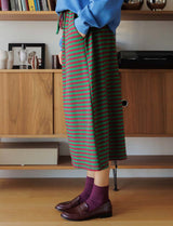 Green & burgundy Yago skirt
