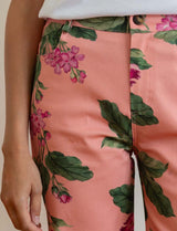 Pink jean purple flowers Jony