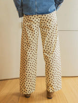 Pantalon jaune à pois choco Niko