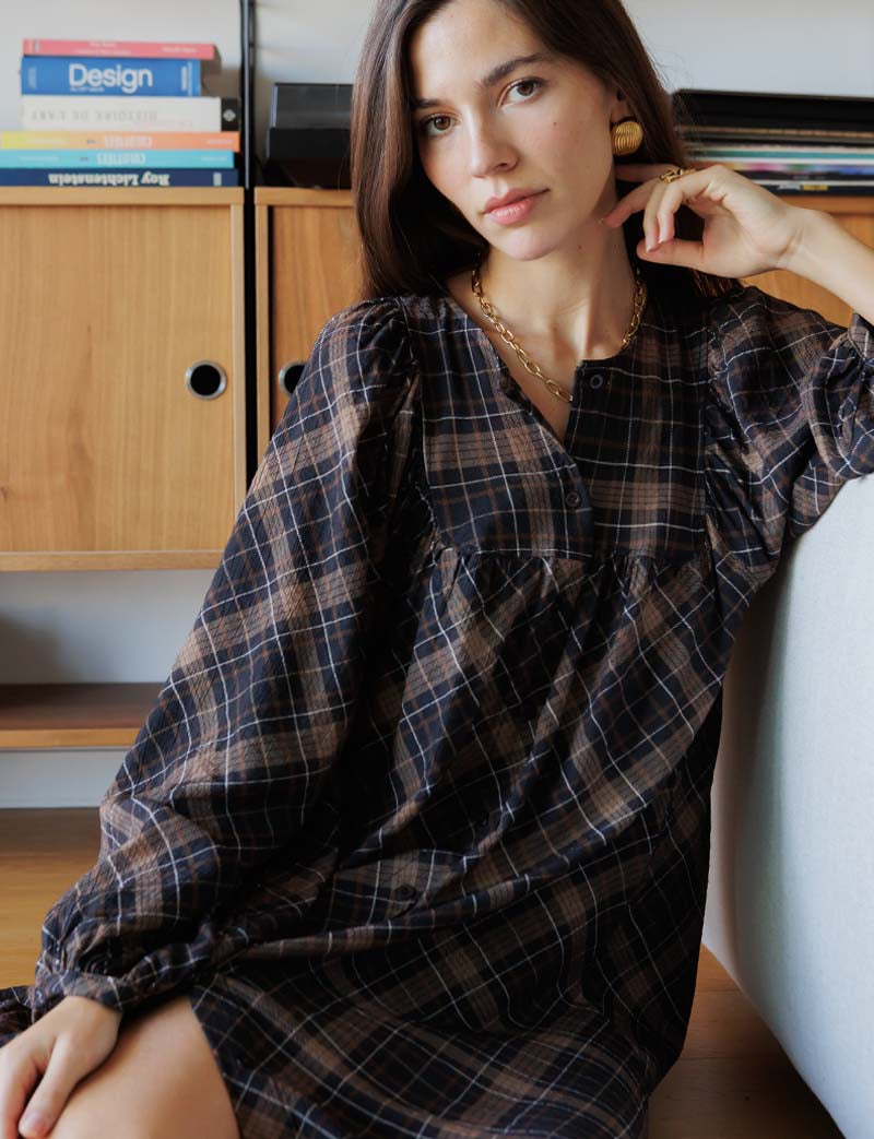 Black checkered dress Vivy