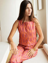 Top orange & violet Clarita