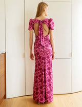 Robe rose fleurie Sevilla