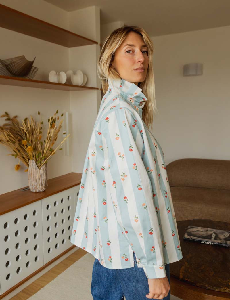 Striped & Floral Jacket Denvy