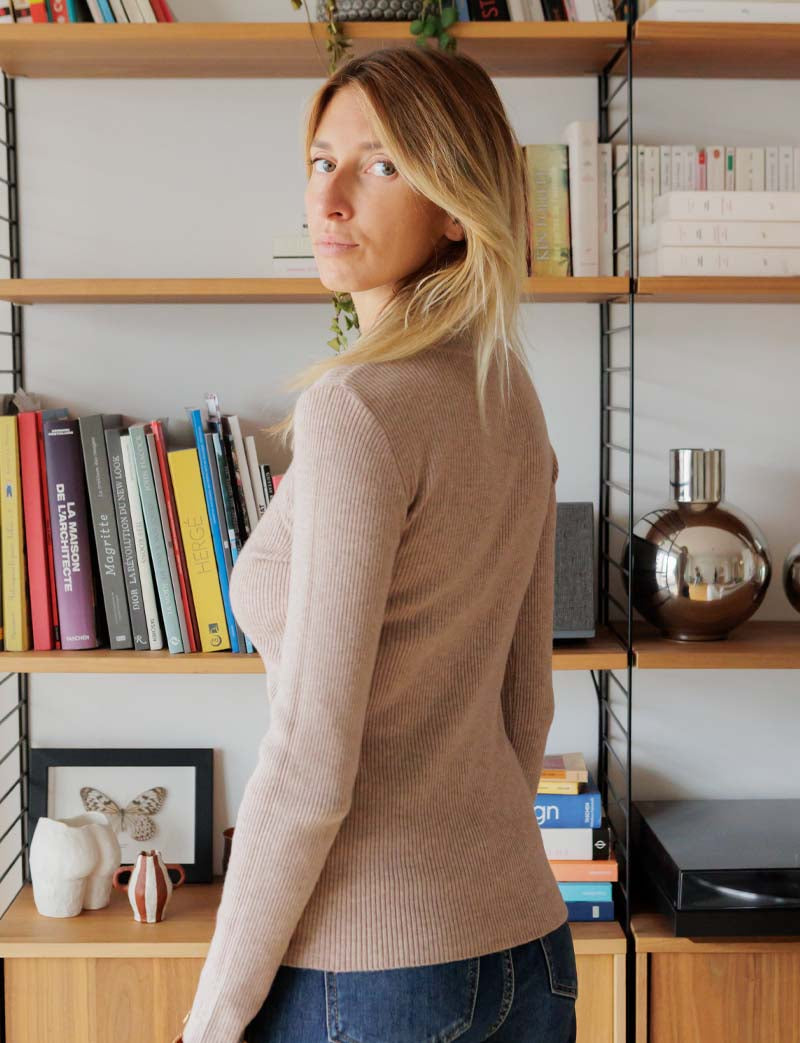Pull taupe Roy