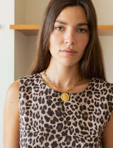 Safia leopard robe