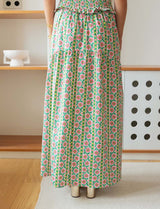 Camila Green Floral Skirt