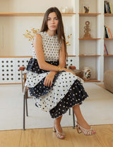 White and black polka dot Martim dress
