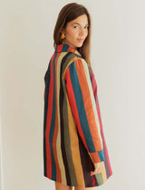 Robe à rayures multicolores Mavi