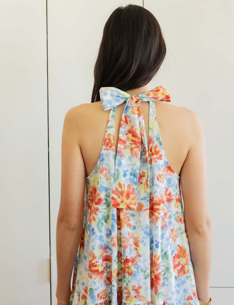 Robe ciel fleurie Sidy
