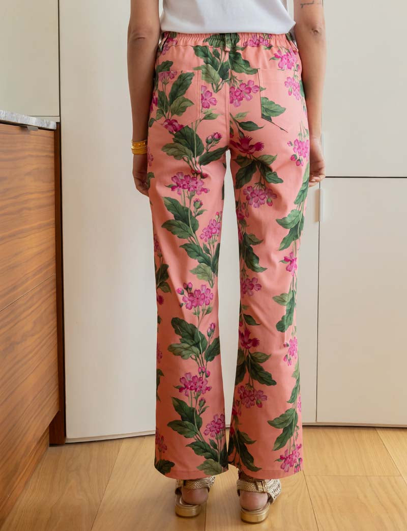 Pink jean purple flowers Jony