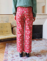 Jordy floral red trousers