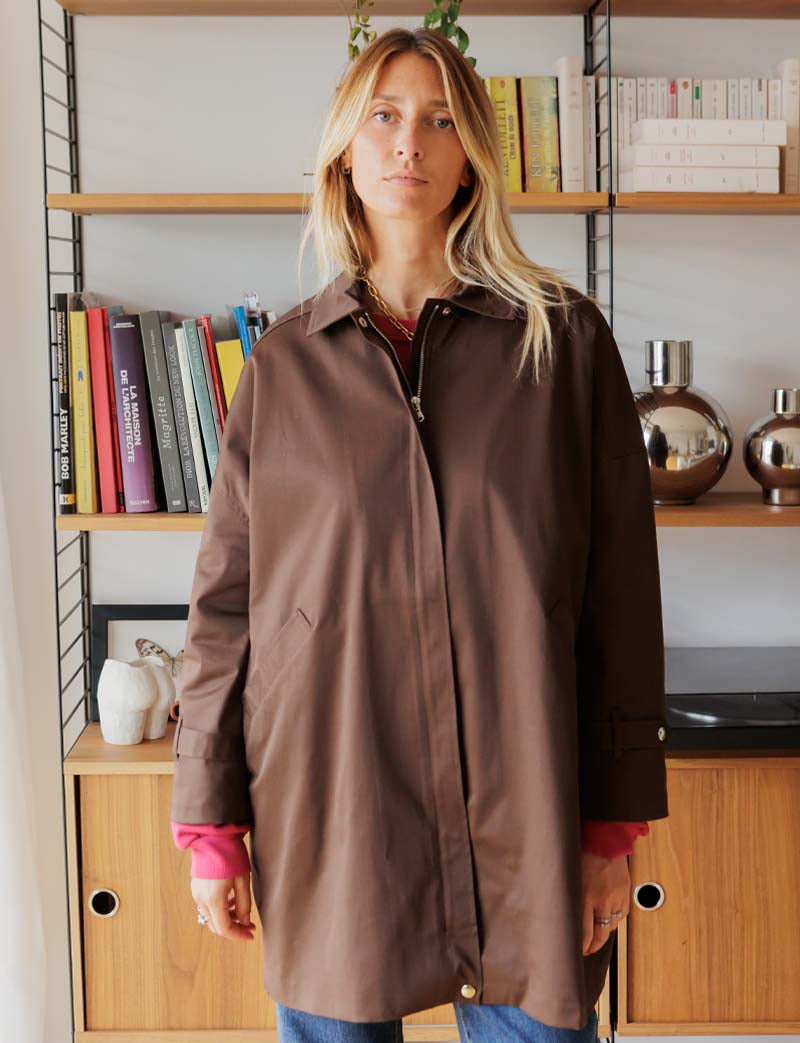 Trench marron Scott