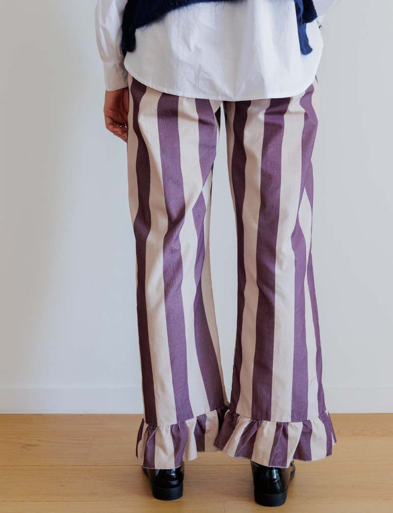 Arthur purple-striped trousers