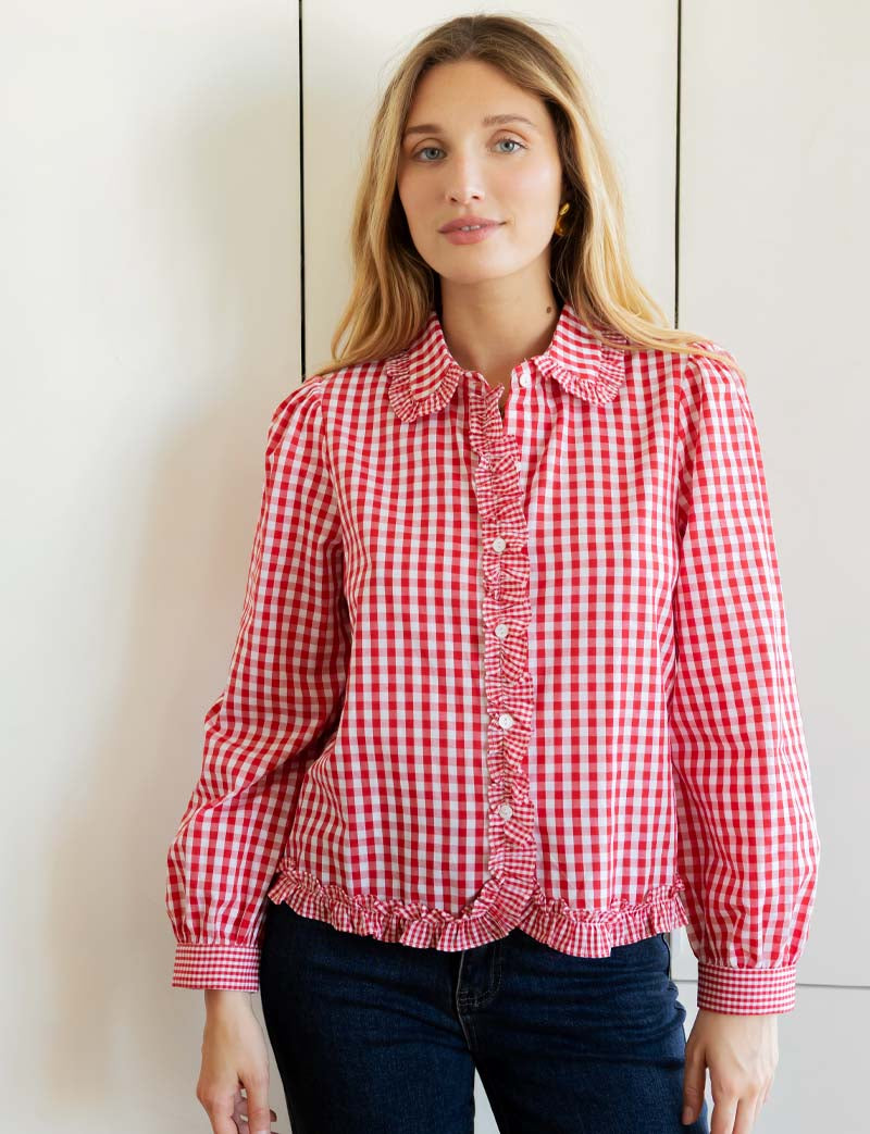 Chemise vichy rouge Sana
