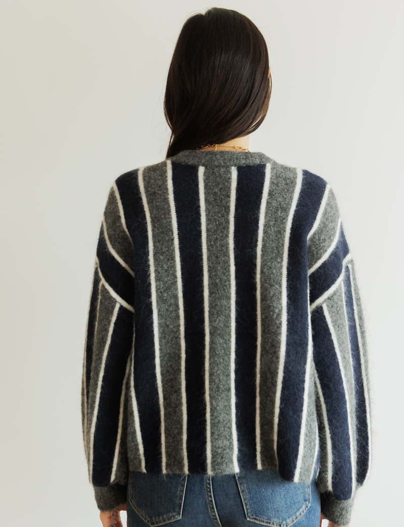 Pull marine & gris Marceau