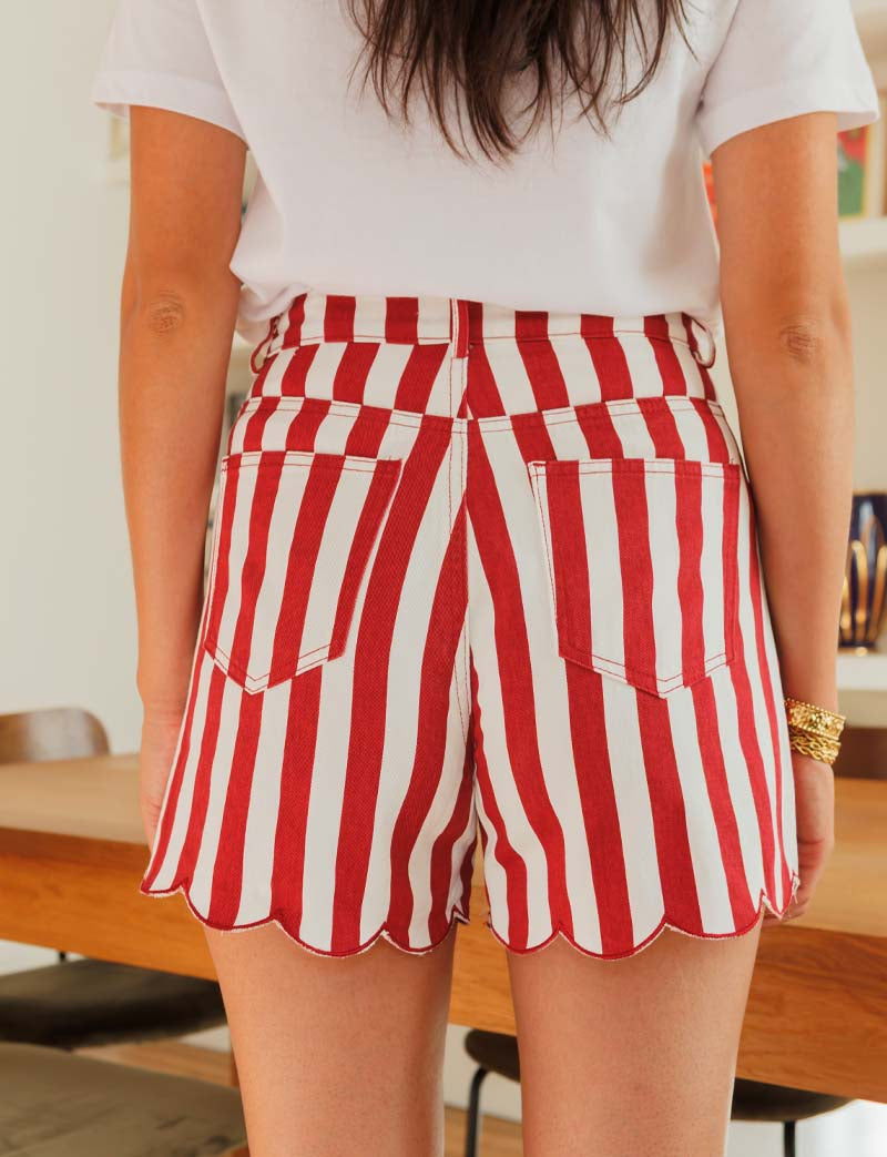 Jojo red-striped shorts