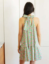 Robe verte fleurie Rosia