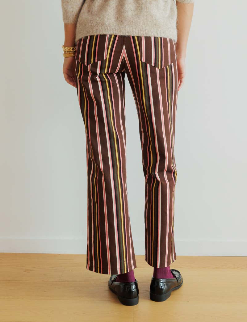 Renzo brown striped jeans