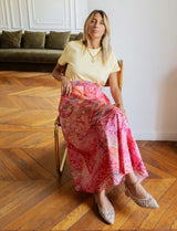 Falda patchwork rosa Yvelle