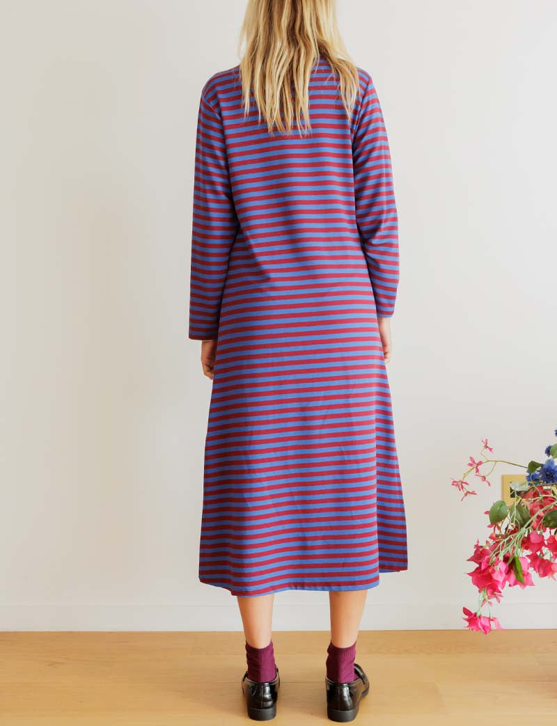 Robe bordeaux & marine Manon