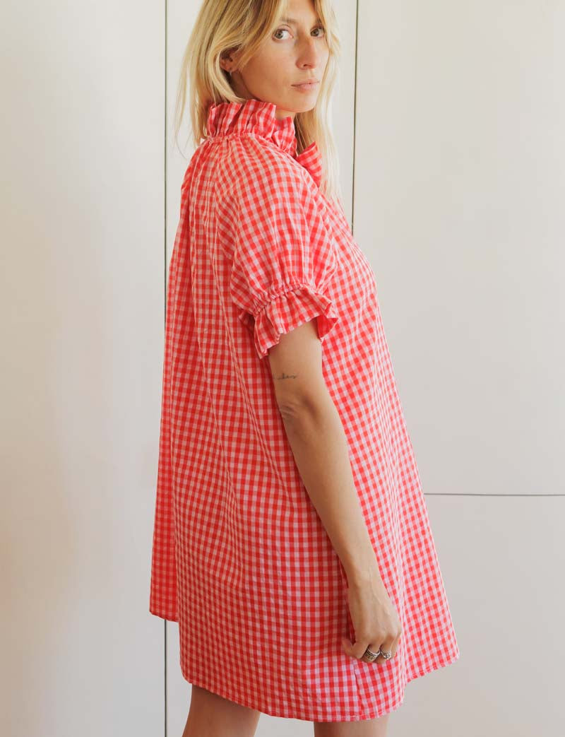 Robe vichy rouge Arlett