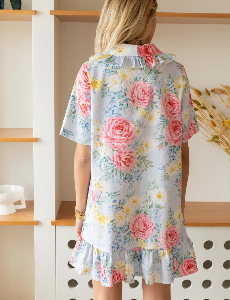 Navy floral sky dress
