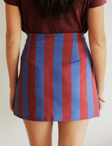Jupe bordeaux & bleue Yali