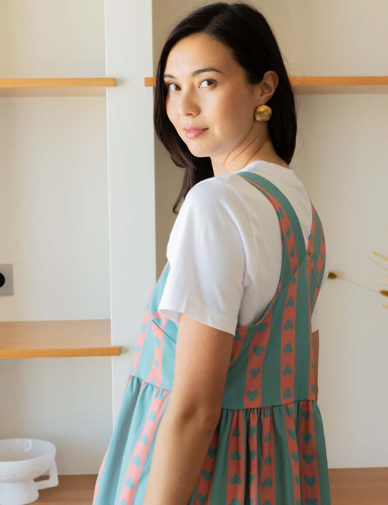Robe céladon & blush Tila