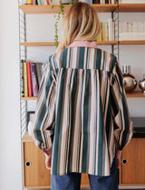 Chemise verte & rose Shimo