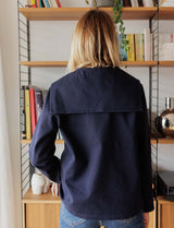Navy Martin smock blouse